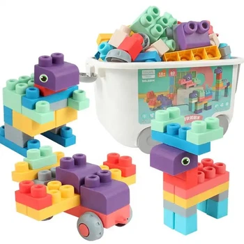 Силіконовий конструктор для дітей Soft rubber building blocks 80 шт (JDT-0846361)