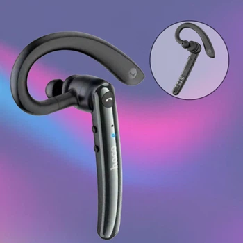 Безпроводная удобная компактная универсальная гарнитура Bluetooth Hoco S19 Metal Gray с микрофоном