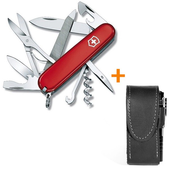 Комплект Нож Victorinox Mountaineer 1.3743 + Чехол с фонариком Police