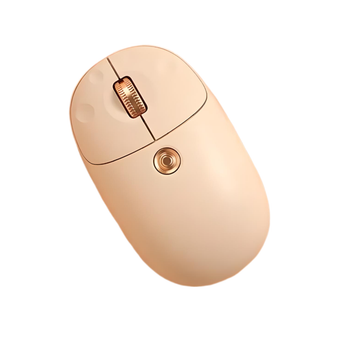 Мышь BOW MD198L с беспроводным подключением Bluetooth и USB 2.4G, аккумулятором, 1600DPI, milk tea