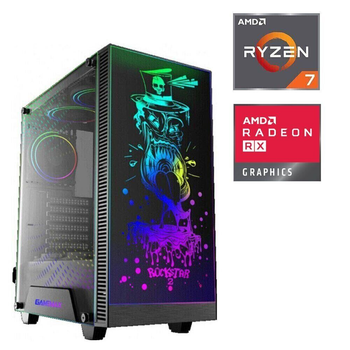 Игровой ПК Tower / AMD Ryzen 7 7700 (8 (16) ядер по 3.8 - 5.3 GHz) / 32 GB DDR5 / 1000 GB SSD M.2 / AMD Radeon RX 7800 XT, 16 GB GDDR6, 256-bit / 700W