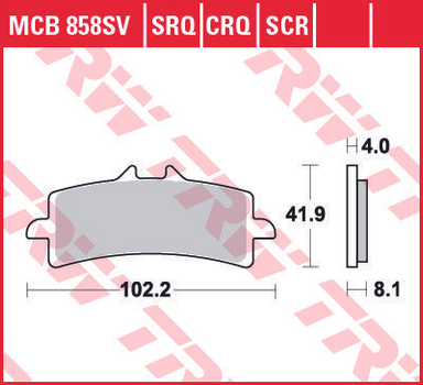 Гальмівні колодки TRW MCB858SV