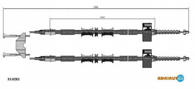 Трос ручника ADRIAUTO 330282 Opel Astra 24425108, 522003, 522440