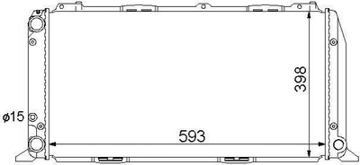 Радіатор охолодження двигуна STARLINE AIA2047 Audi 80 893121253A