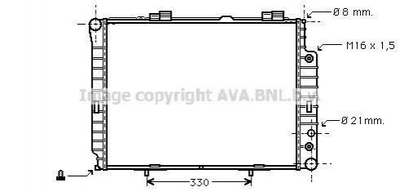 Радиатор охлаждения двигателя AVA COOLING MSA2214 Mercedes E-Class 2105002903, 2105003003, A2105002903