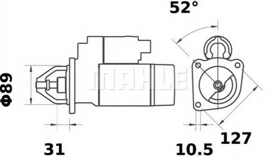Стартер MAHLE / KNECHT MS 232 22175635, 42522653