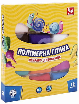 Полімерна глина Школярик 12 кольорів, 324 г 4823088230925 304110001-UA