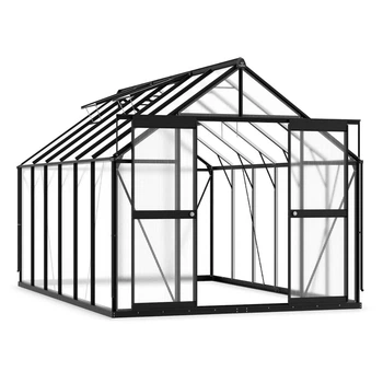 Теплица из поликарбоната с окнами Cultivo Gramen 244x370 см Focus Garden Черная