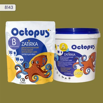 Затирка для плитки Octopus Zatirka оливкова 8143 епоксидна 1,25 кг