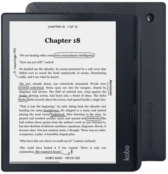 Електронна книга Kobo Sage 32GB Black (N778-KU-BK-K-EP)