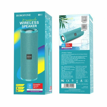 Беспроводная портативная колонка BOROFONE BR1 Beyond sportive wireless speaker BT5.0 1200mAh Peacock Blue (BR1PU)