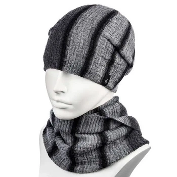 Комплект шапка та снуд вовна Hattson one size чорний SH65