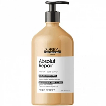 Кондиціонер для волосся L'OREAL PROFESSIONNEL ABSOLUT REPAIR GOLD QUINOA + PROTEIN Instant Resurfacing Conditioner - 750мл.