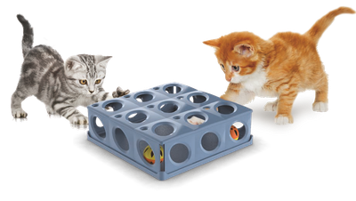 Игрушка для кота/котят Georplast Tricky Два мяча, интерактивная, цвет микс, 10604, 25х25х9 см