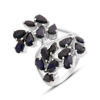 Серебряное кольцо с натуральным сапфиром 4.75ct, вес изделия 5,94 гр (2168843)