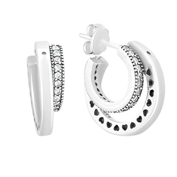 Серебряные серьги с фианитами (2160083)