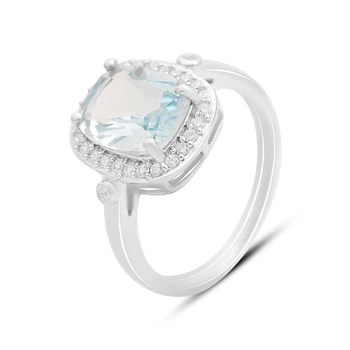 Серебряное кольцо с натуральным топазом 3.637ct, вес изделия 3,45 гр (2166139)
