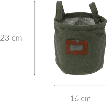 Kosz Home & Styling Collection z uchwytami khaki 16 cm (8720573275088)