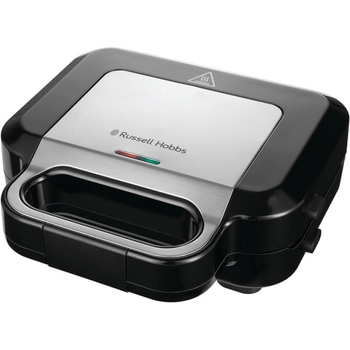 Мультимейкер Russell Hobbs, 750Вт, комплект-3 пластини, алюміній, корпус-нержав.сталь, пластик, чорний-срібний