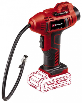 Компресор Einhell ручний акум CE-CC 18 Li - Solo, 18В, PXC, 12-10 та 8 л/хв, 11 бар (2071010)