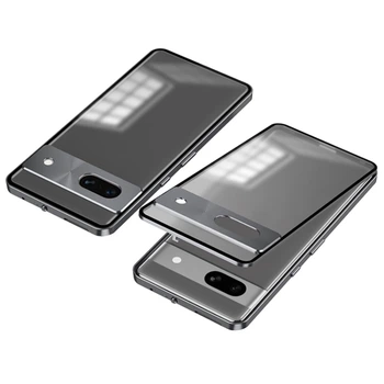 Противоударный чехол накладка Metal Glass для Google Pixel 8a gray