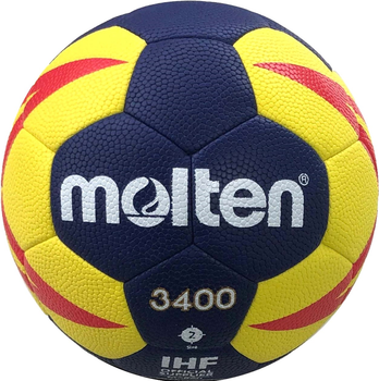 М'яч гандбольний Molten H2X3400 NR Yellow-Red-Blue (4905741899226)