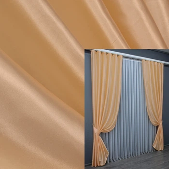 Комплект готових штор VR-Textil Атлас № 797ш Персиковий 150х270 см 2 шт (30-576)