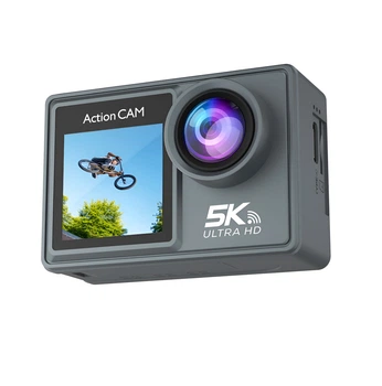 Міні-екшн-камера 5K 4K60FPS WIFI із двома сенсорними РК-дисплеями IPS DVR EIS, з кутом огляду 170°