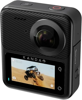 Экшн-камера KanDao QooCam 3 / 360° / 62Мп / 5K / 30fps / Wi-Fi / Влагозащищенная / Пылезащищенная / Черная Б/В