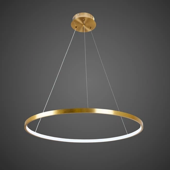 Бронзова підвісна світлодіодна люстра "Кільце" 60 см. (52-9832-1 BRONZE LED (600))