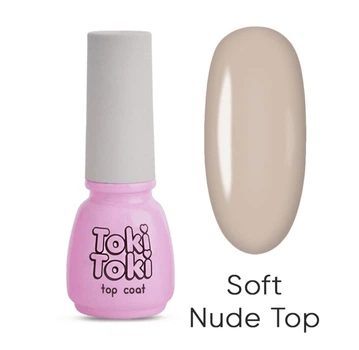 Топ для нігтів без липкого шару (пудровий) Soft Nude Top Toki Toki 5 мл