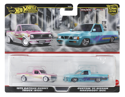 Набір Hot Wheels Premium Car Culture 1975 Datsun Sunny Truck (B120) і Custom '93 Nissan Hardbody (D21) 2 автомобілі (194735184545)