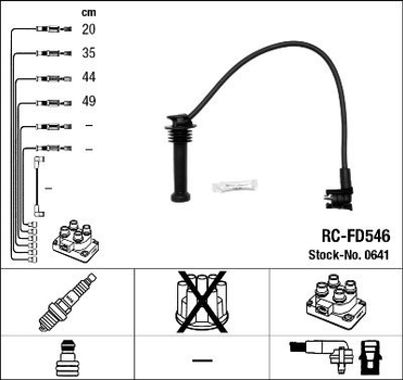 Комплект кабелей зажигания NGK (RC-FD546)