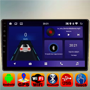 Автомагнітола 10,1" 2din GPS Android 7.1.1. Wi-Fi Bluetooth USB 4Ядра 1Gb Pion-SВ Pi-808