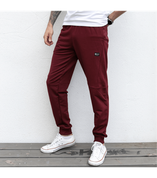 Спортивные штаны на манжетах HECTOR - HECTOR - 17464 - XL - Бордовый