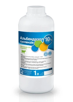 Альбендазол 10% O.L.KAR. суспензія для сільськогосподарських тварин 1 л