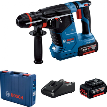 Перфоратор Bosch GBH 187-LI ONE Chuck, 2*5Ah, 2.4 Дж, 980 об/хв, 2.9 кг (0.611.923.121)[58571]