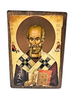 Икона Николай святой Чудотворец (на дереве) 300*400 мм