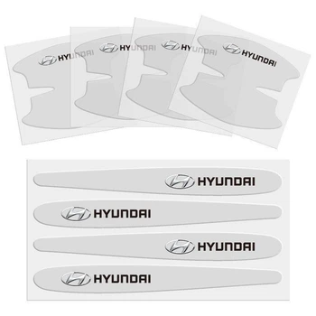 Захист на ручки дверей p/h прозорий 4шт Hyundai (ТЮН096)