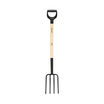 Вилы садовые с деревянной ручкой Fiskars Solid