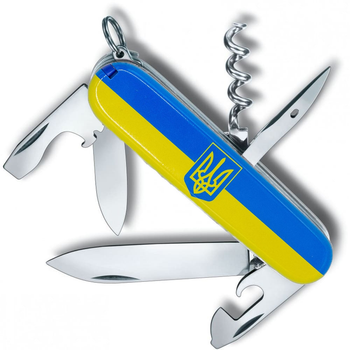 Ніж Victorinox Spartan Ukraine 91мм/12функ/Герб на Прапорі гориз/жовто-синій