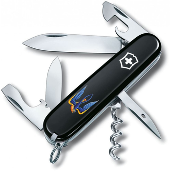 Нож Victorinox Spartan Ukraine 91мм/12функ/Трезубец-ласточка/черный