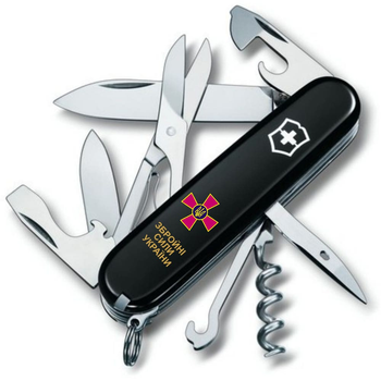 Нож Victorinox Climber Army 91мм/14функ/эмблема ВСУ + надпись ВСУ/черный