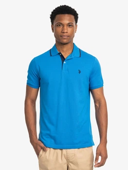 Поло длинное мужское U.S. Polo Assn 118716-EE00A(Blue Tile) M Синее (786662059838)