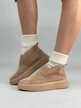 Лофери жіночі зимові ShoesBand Колір какао натуральна замша 38 (24,5 см) (S22001-2з)