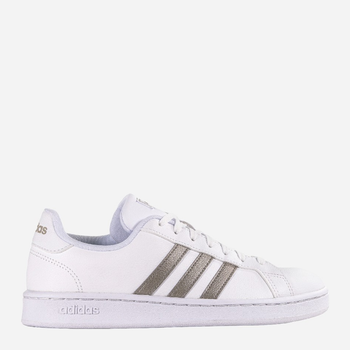 Tenisówki damskie skórzane adidas Grand Court F36485 36.5 Biały/Srebrny (4059808089539)