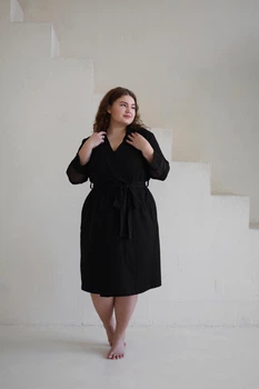Халат для вагітних та годуючих мам AMO'D'AMO 3XL Чорний
