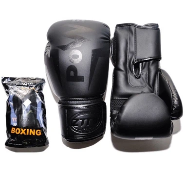 Рукавички боксерські POWER 12oz чорні (GB-ZTT-12B)