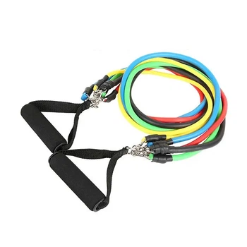 Набір трубчастих еспандерів X-TREME X-TREME X-TREME 5кг/від 2.3 до 11.4 кг для фітнесу жовтий/синій/червоний/зелений/чорний