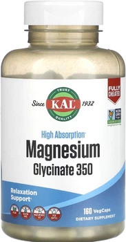 Магній гліцинат (хелатний) KAL Magnesium Bisglycinate 350 160 veg caps